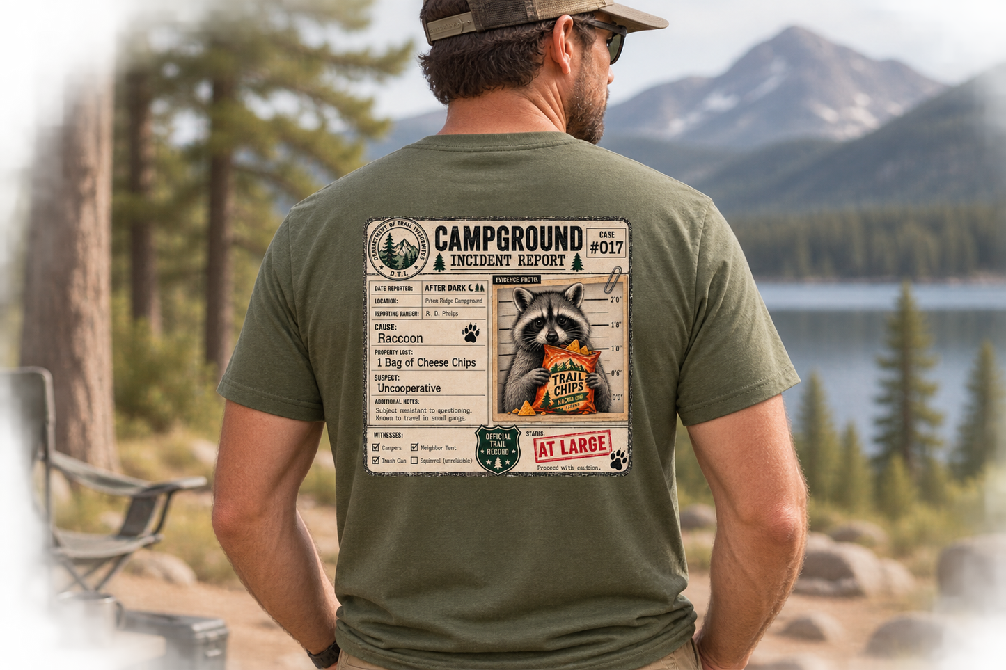 Campground Incident Report Funny Racoon