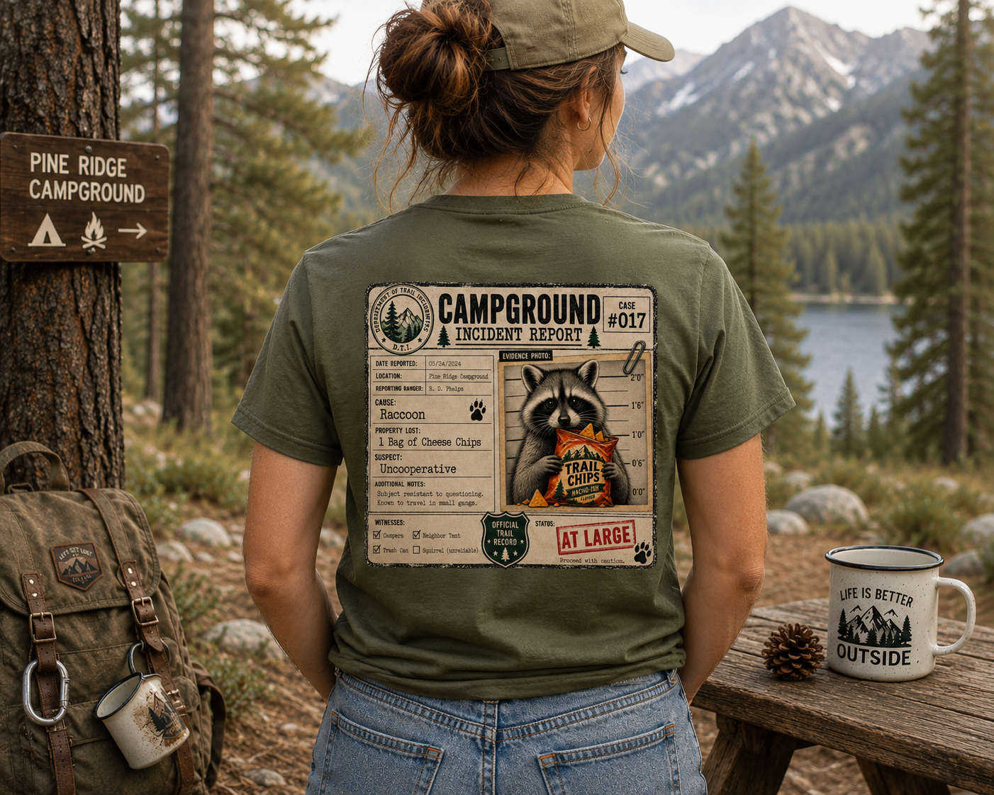 Campground Incident Report Funny Racoon
