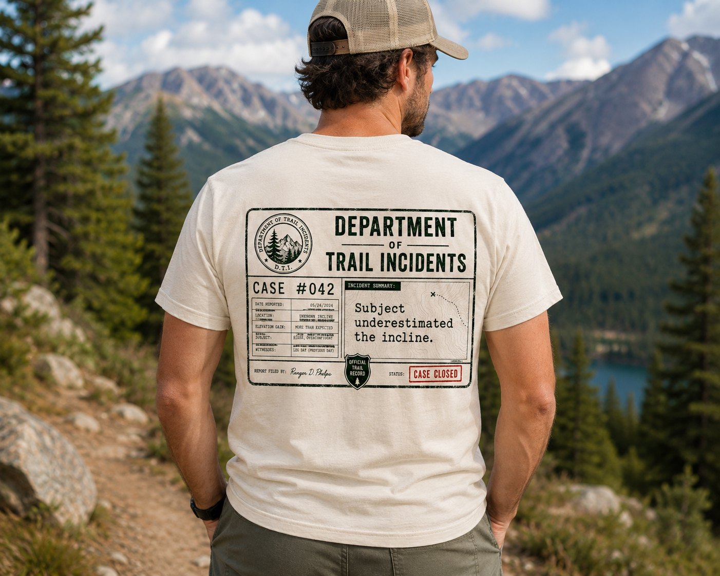 Trail Incident Report Subject Underestimated the Incline Funny Tshirt