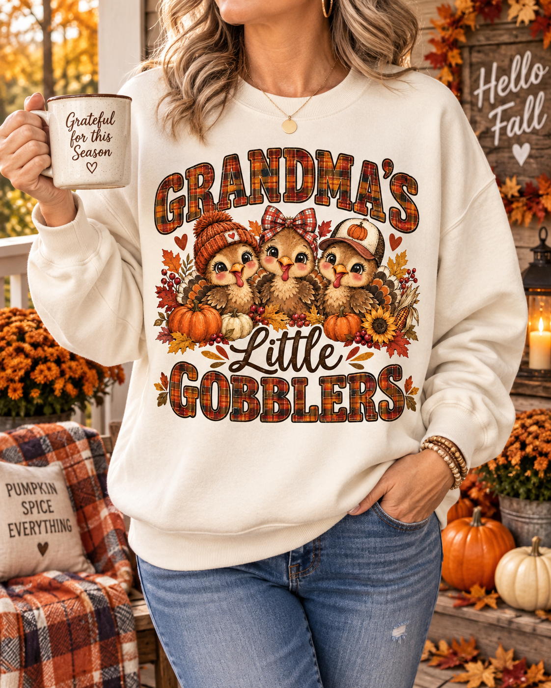 Grandmas Little Gobblers Unisex Jersey Long Sleeve Tee